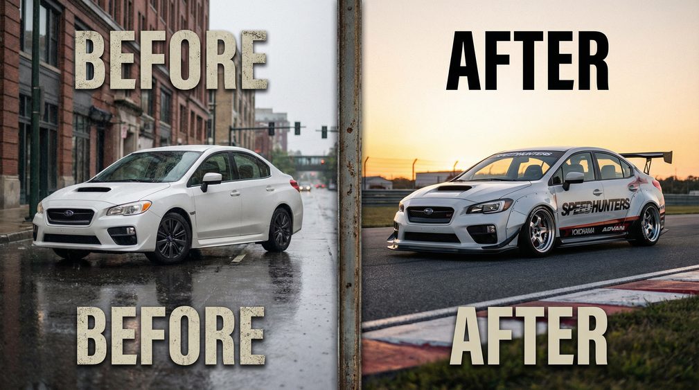 每日大赛改装前后对比